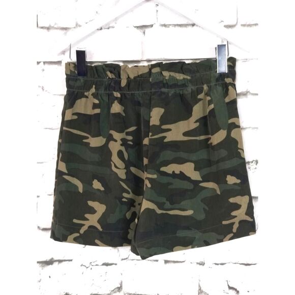 SANCTUARY CLOTHING Breezy Camo Print Paper Bag Shorts Summer Beachy Size Small - Picture 5 of 7